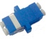 Hyperline FA-P11Z-DLC/DLC-N/WH-BL Оптический проходной соединитель LC-LC, SM, duplex, корпус пластиковый, синий, белые колпачки